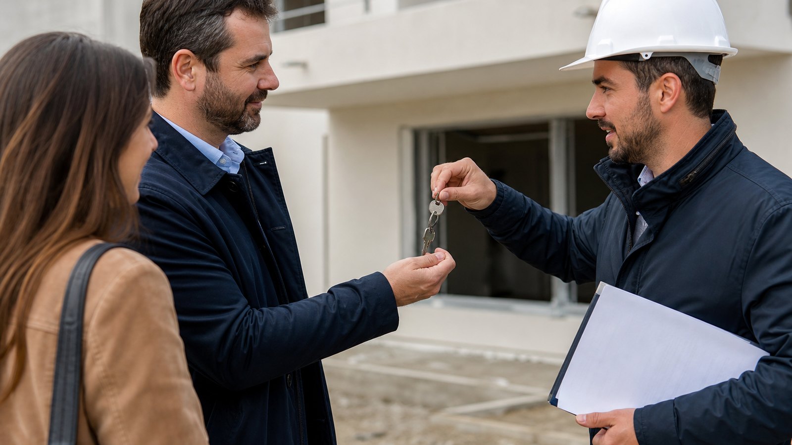 Réception d'un chantier terminé avec le client